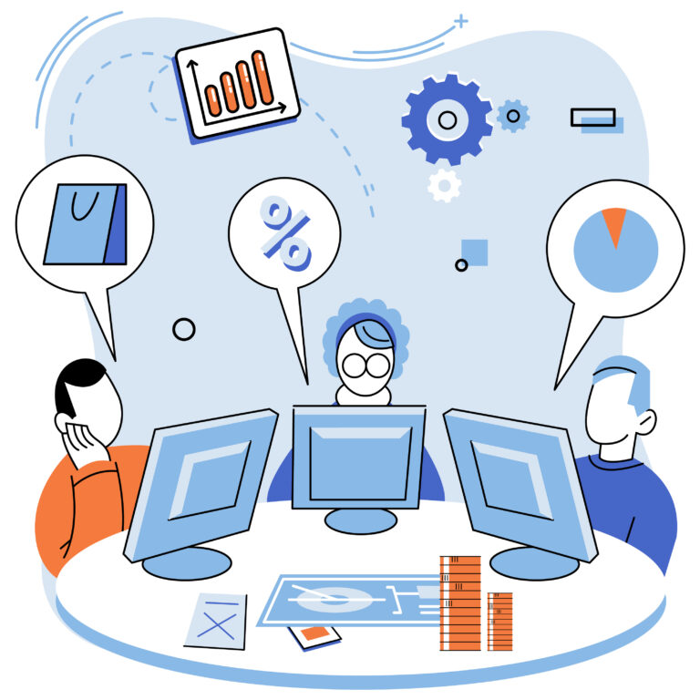 Equipe travaille sur la stratégie de pricing et élabore les grilles tarifaires.