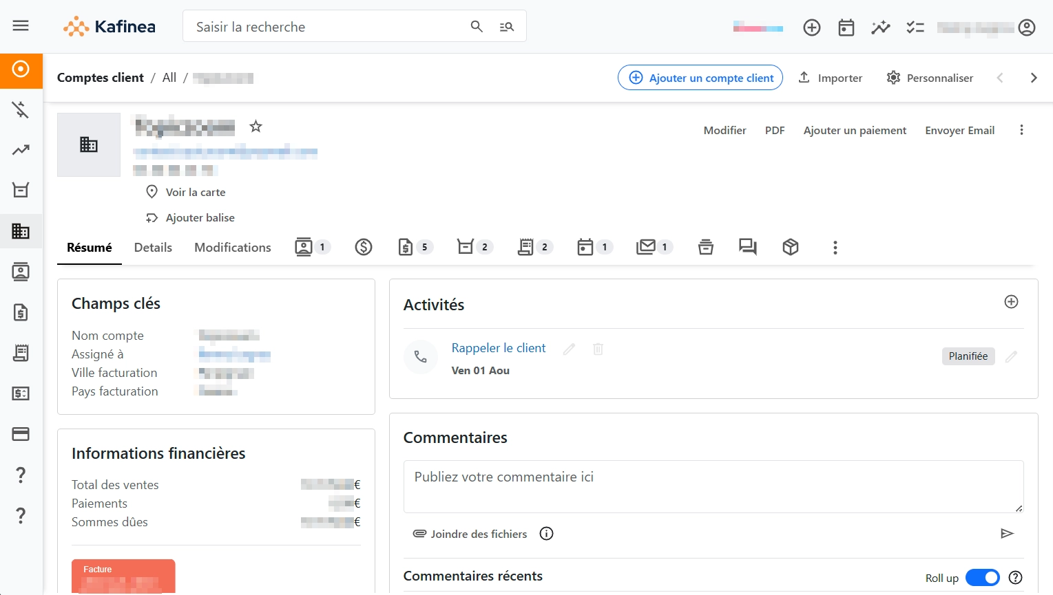 compte client capture kafinea